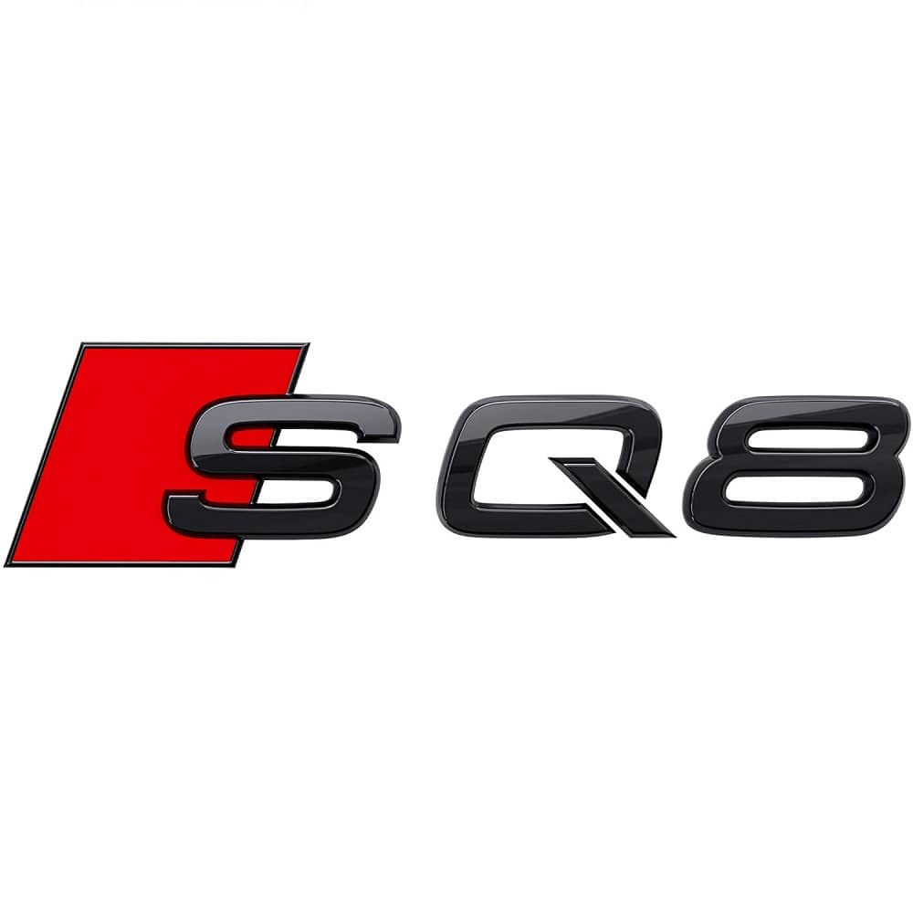 Emblema Adhesivo SQ8 para Maletero compatible con audi negro