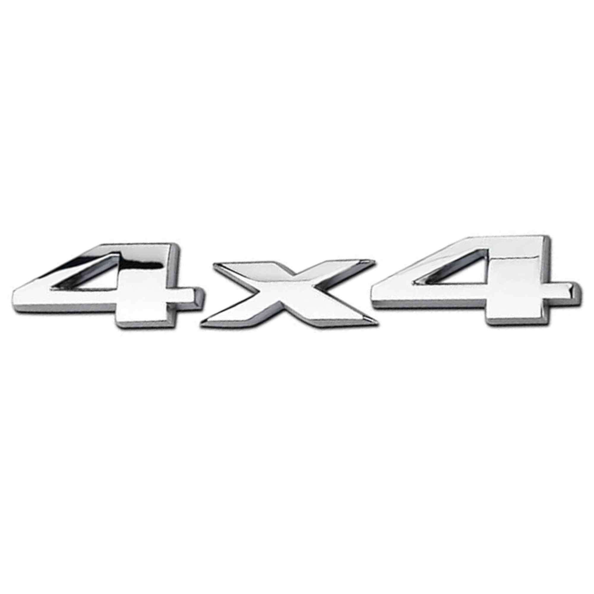 Emblema Adhesivo 4x4 metal plateado - imagen 1