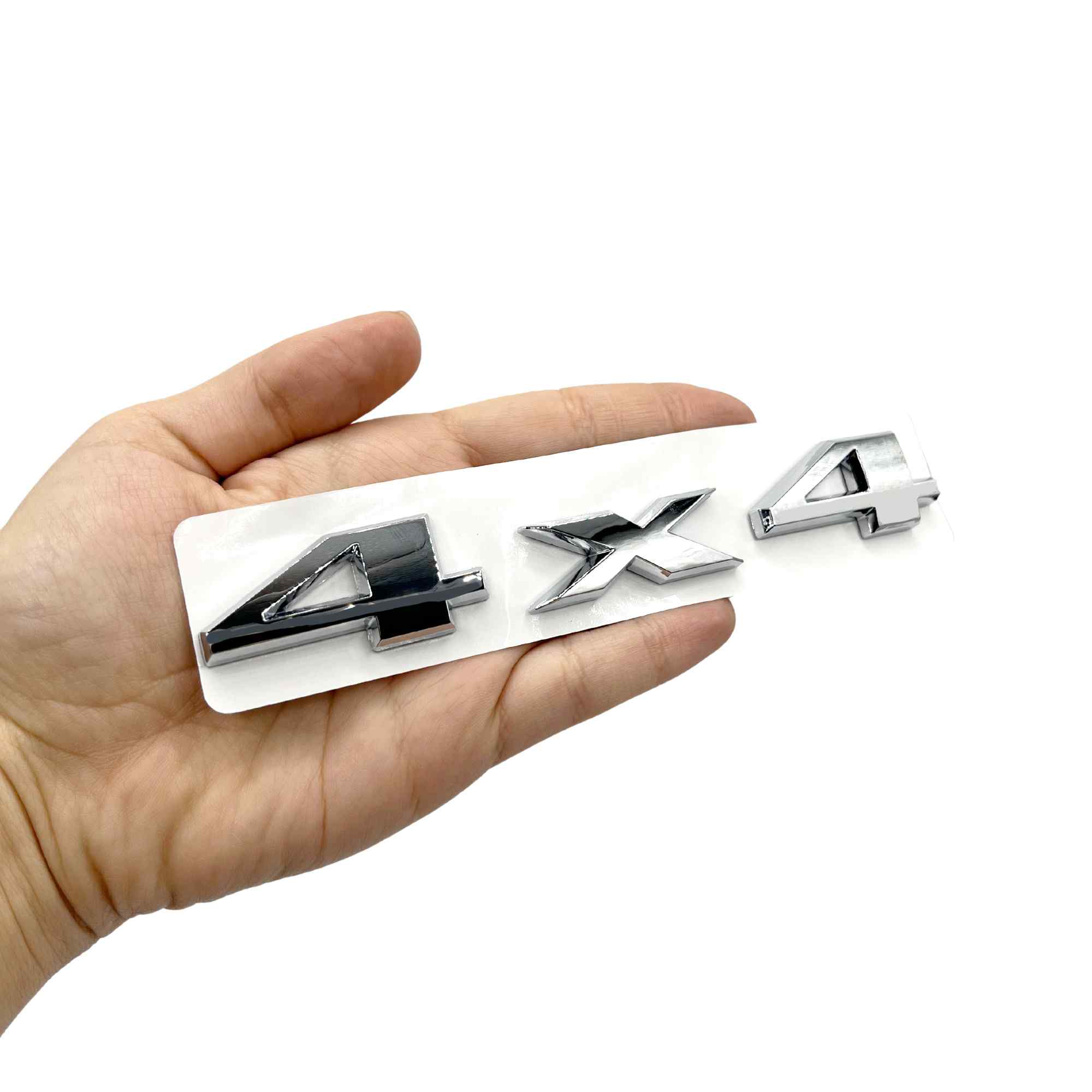 Emblema Adhesivo 4x4 metal plateado - imagen 4