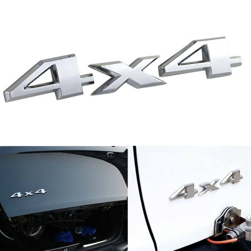 Emblema Adhesivo 4x4 metal plateado - imagen 3