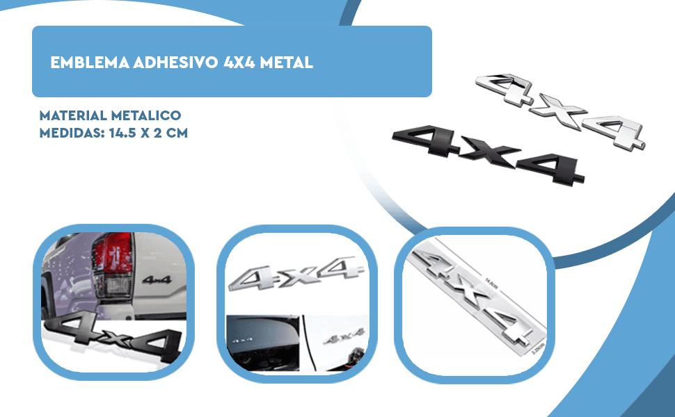 Banner - Emblema Adhesivo 4x4 metal negro