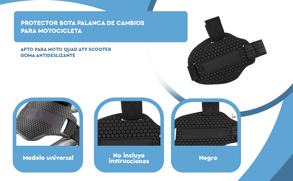 Banner - Protector bota palanca de cambios para motocicleta negro