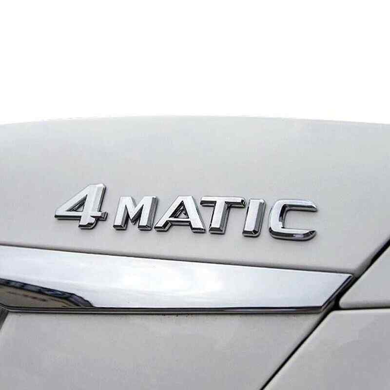 Emblema Adhesivo plastico 4Matic para maletero compatible con Mercedes plateado - imagen 2