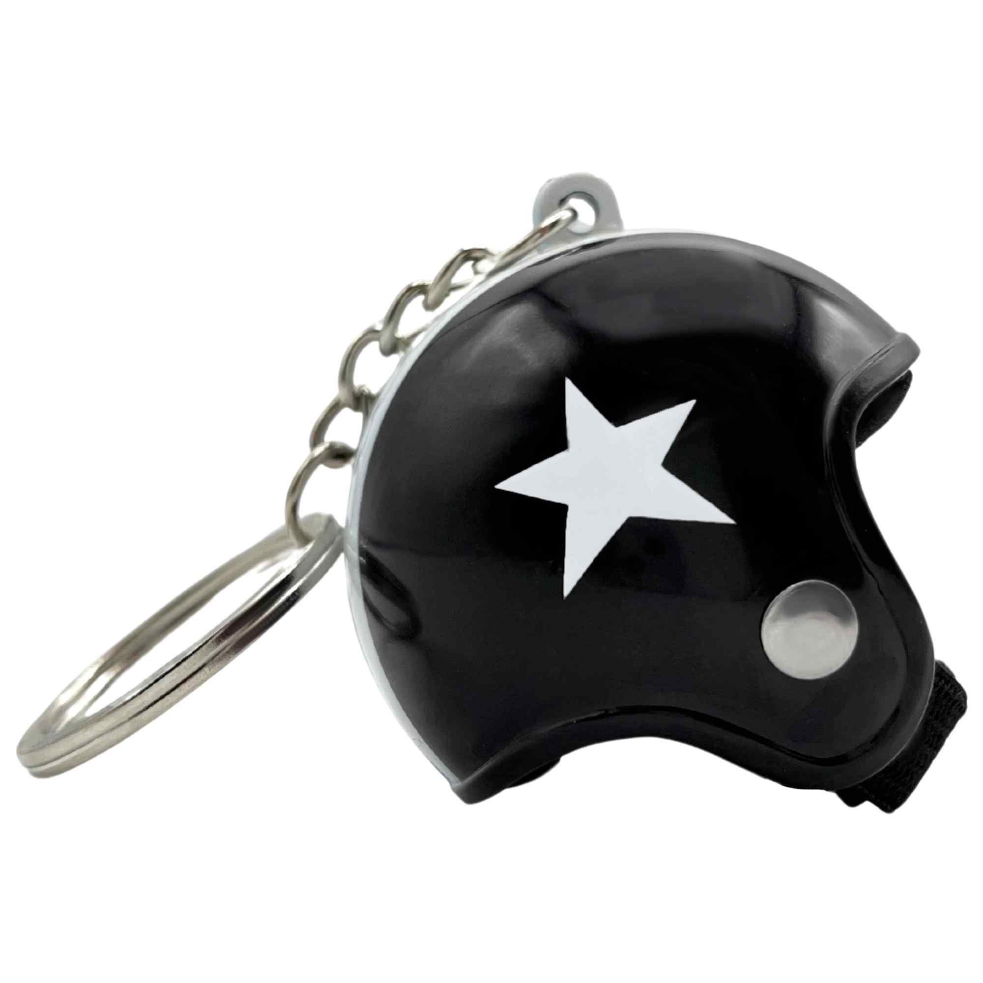 Llavero casco de moto colgante negro - imagen 2