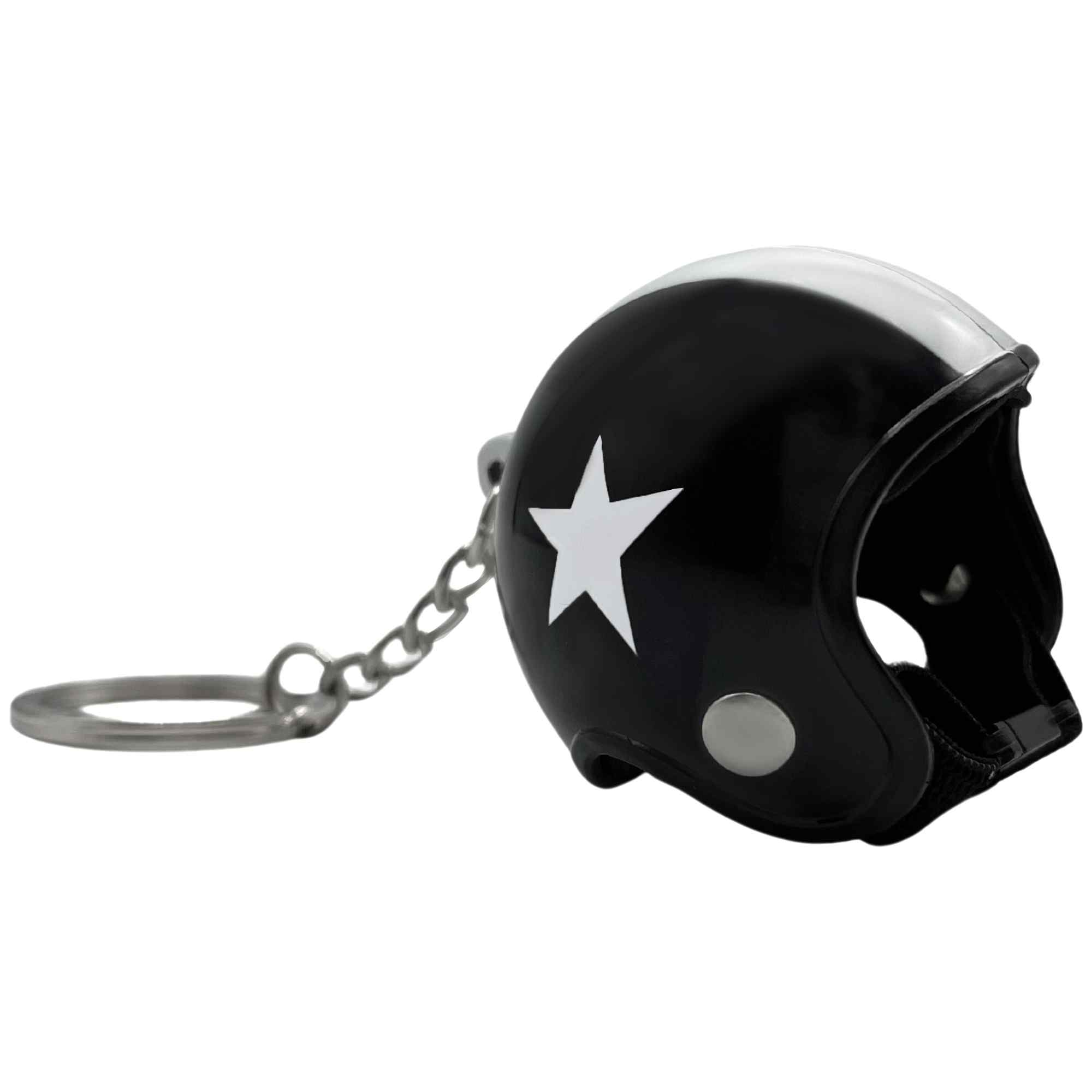 Llavero casco de moto colgante negro