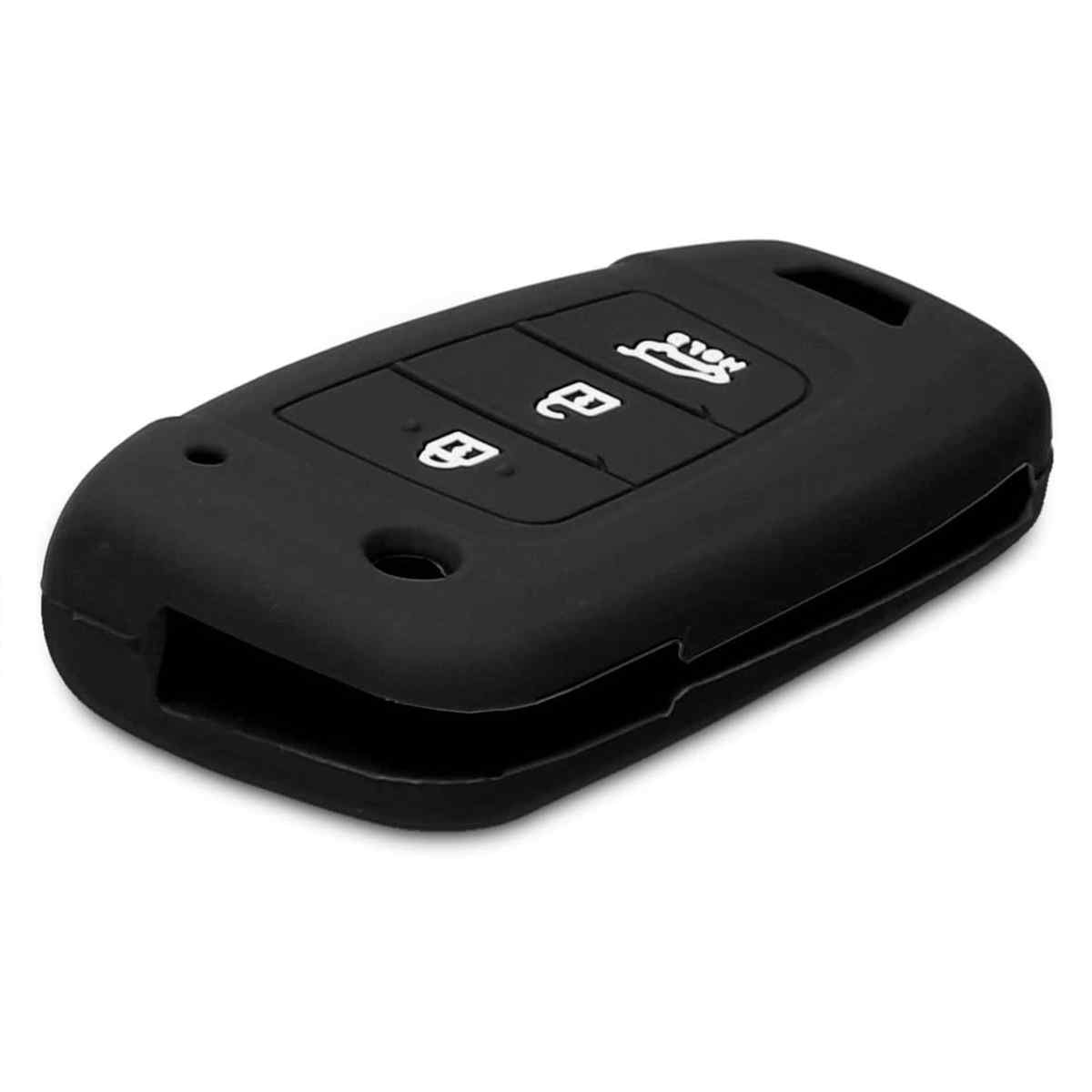 Funda silicona mando llave del coche 3 botones compatible con Hyundai negro - imagen 3