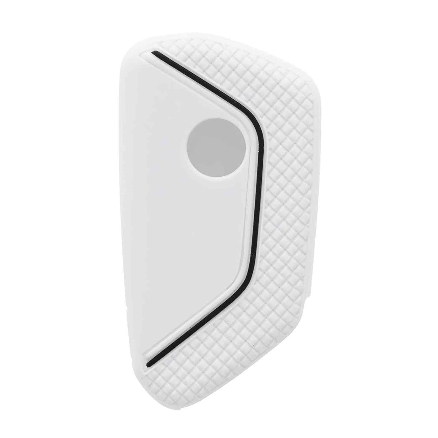 Funda silicona mando llave del coche 3 botones compatible con VW Golf blanco - imagen 2