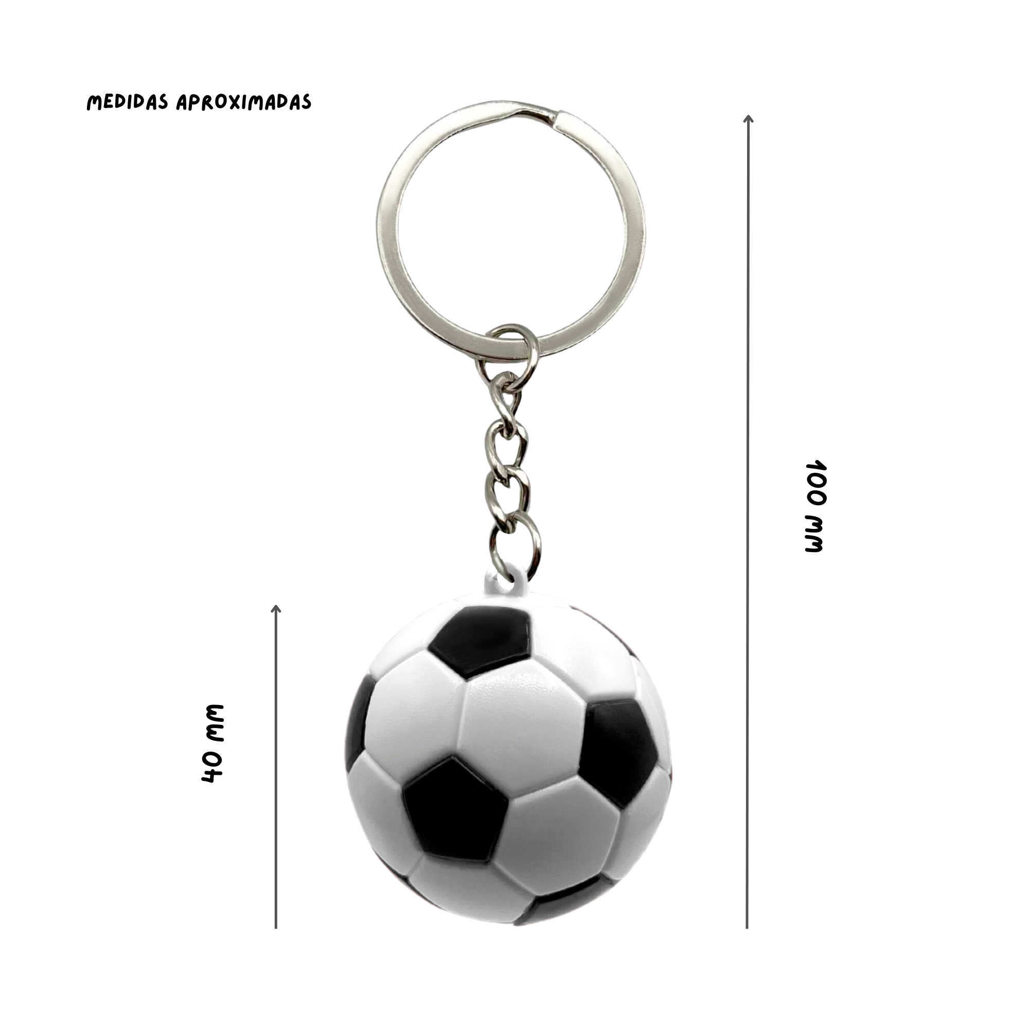 Llavero plastico en forma de pelota futbol - imagen 4
