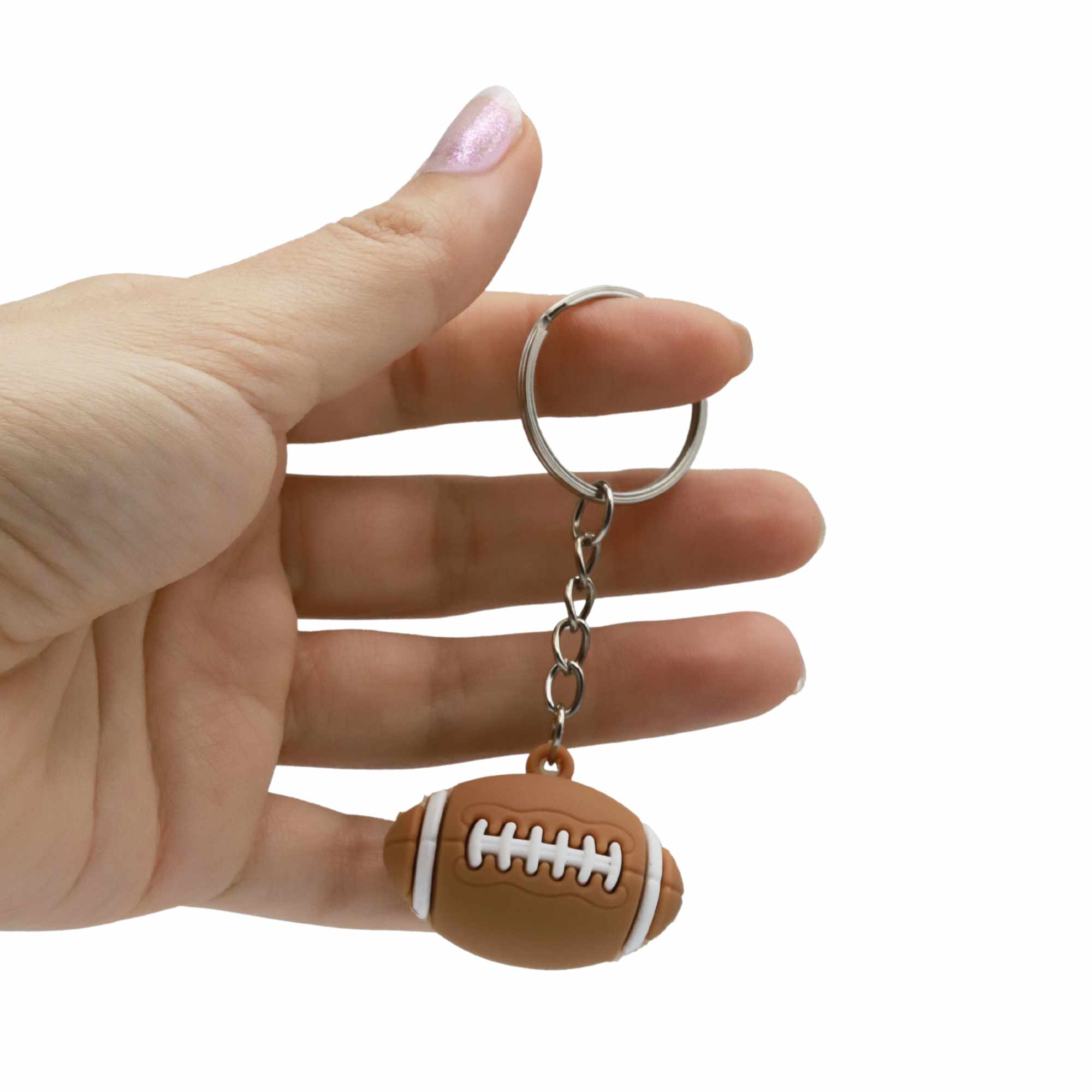 Llavero plastico en forma de pelota rugby - imagen 2