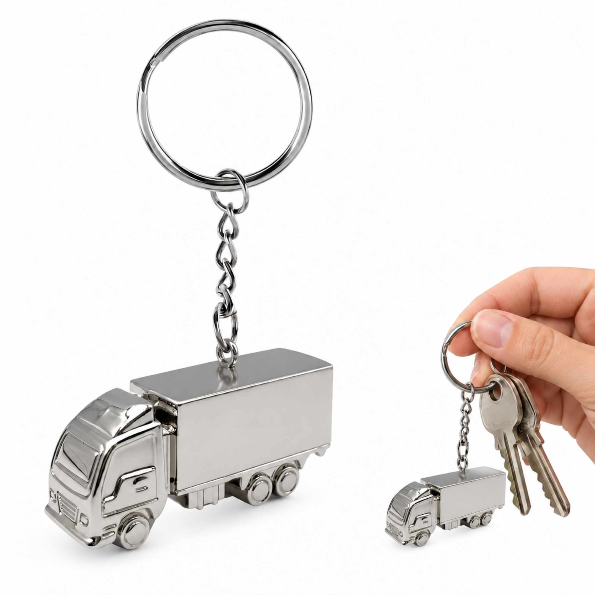 Llavero metalico en forma de camion - imagen 4