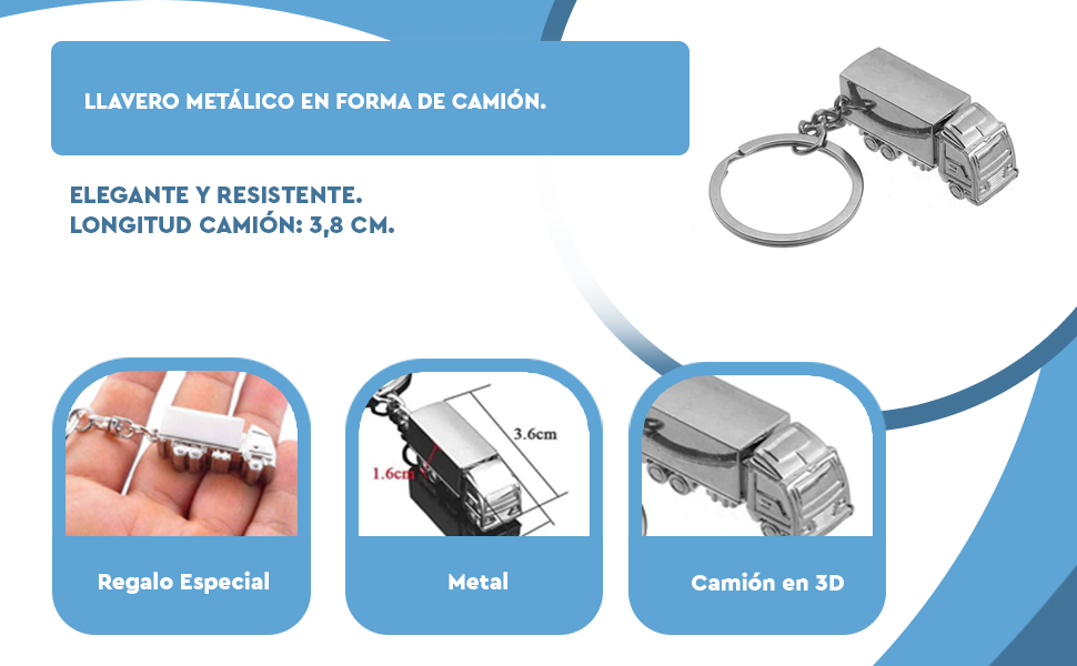 Banner - Llavero metalico en forma de camion