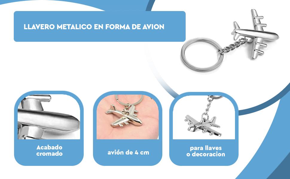 Banner - Llavero metalico en forma de avion