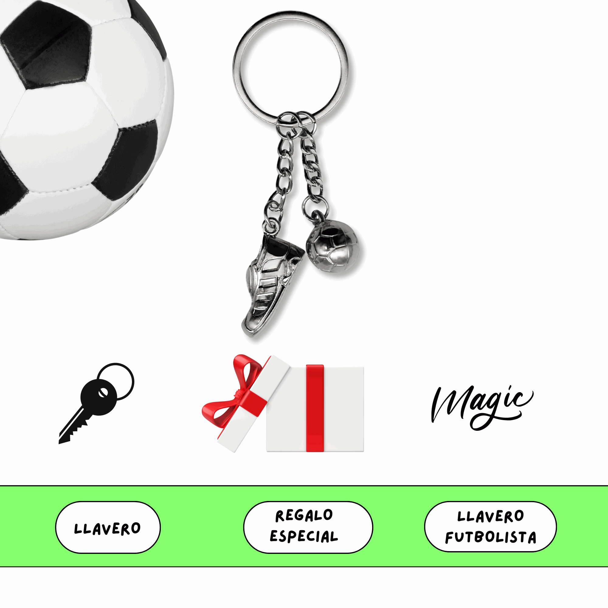 Llavero futbol metalico - imagen 6