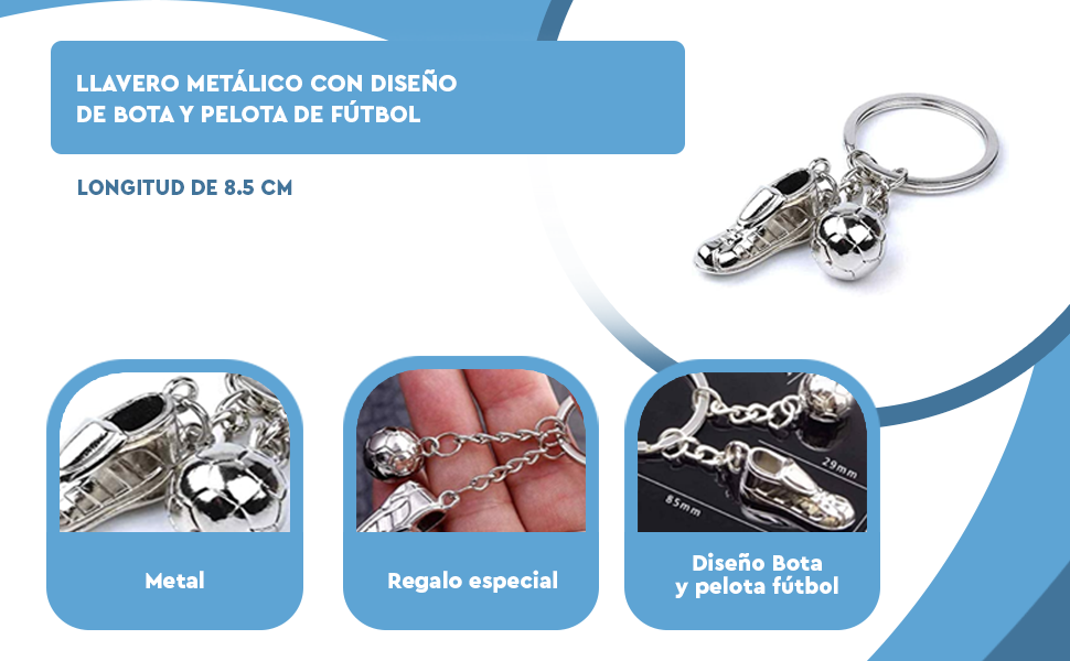 Banner - Llavero futbol metalico