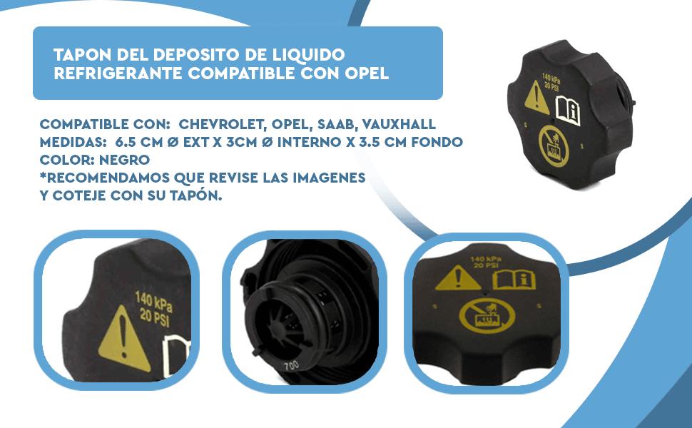 Banner - Tapon del deposito de liquido refrigerante compatible con Opel