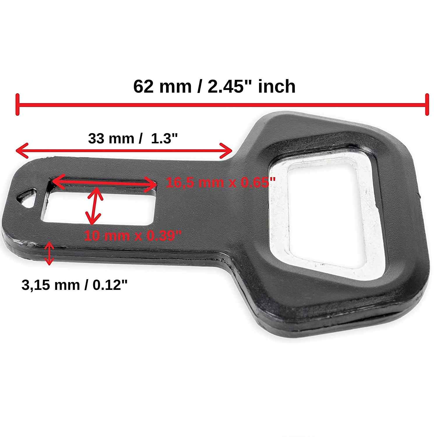 Hebilla de cinturon de seguridad de coche anti alarma negro - imagen 4