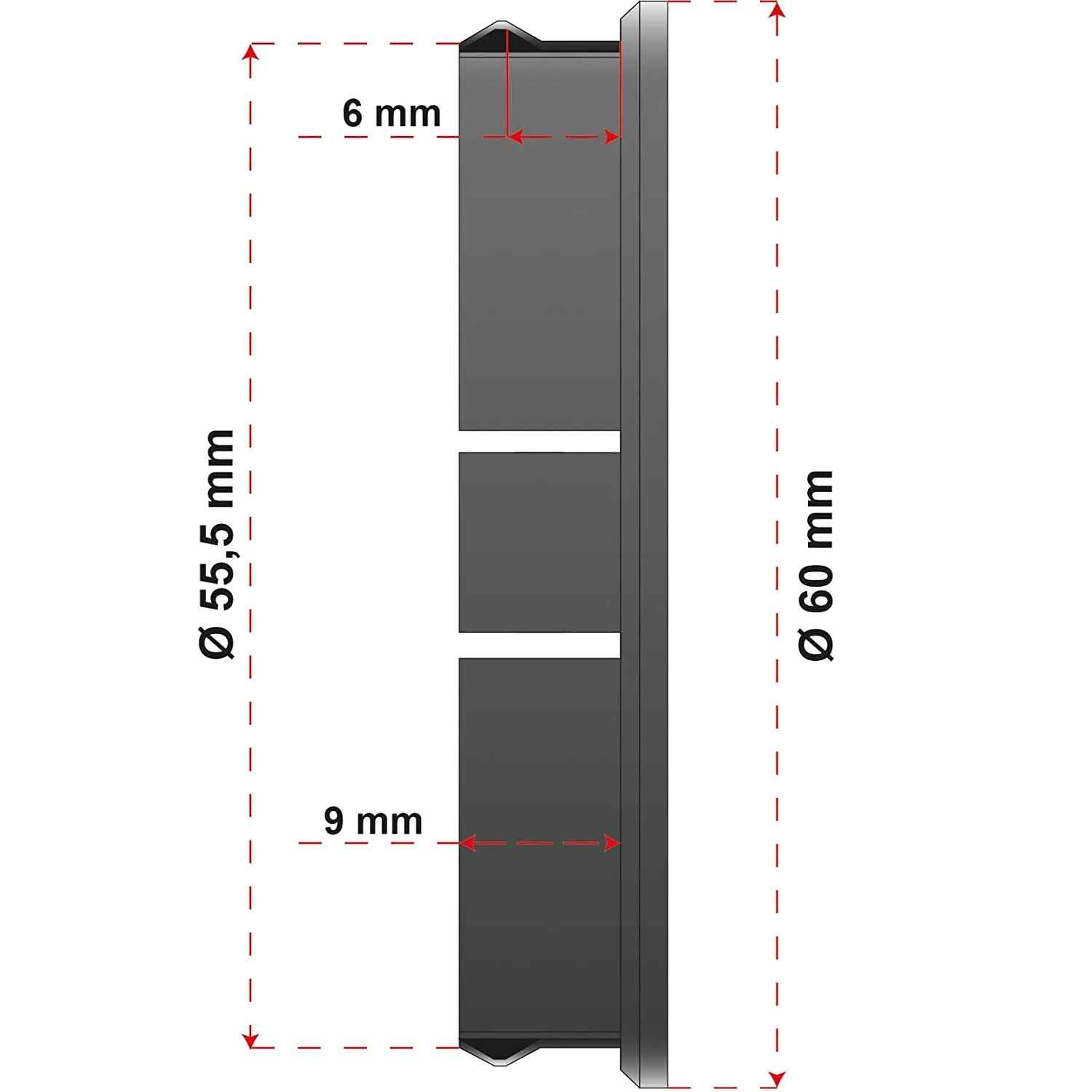Embellecedor para llantas tapacubo Universal 60 mm (4 uds) Plateado - imagen 2