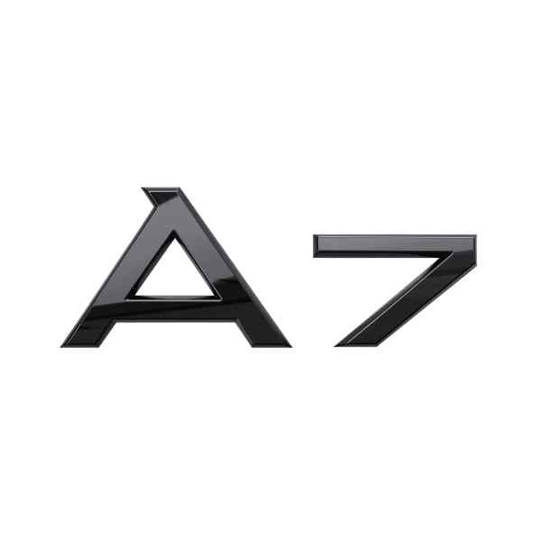 Emblema Adhesivo A7 para Maletero compatible con audi nergro - imagen 1