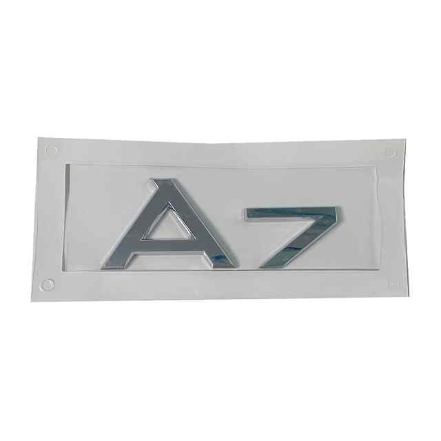 Emblema Adhesivo A7 para Maletero compatible con audi plateado - imagen 1