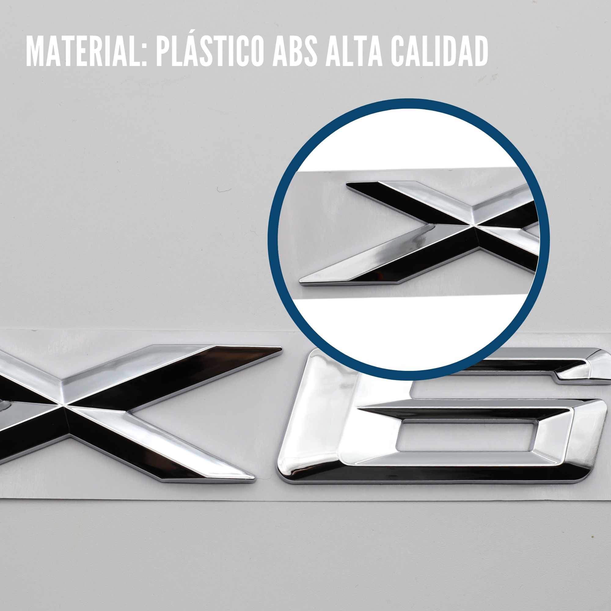 Emblema Adhesivo X6 para Maletero compatible con BMW plateado - imagen 5