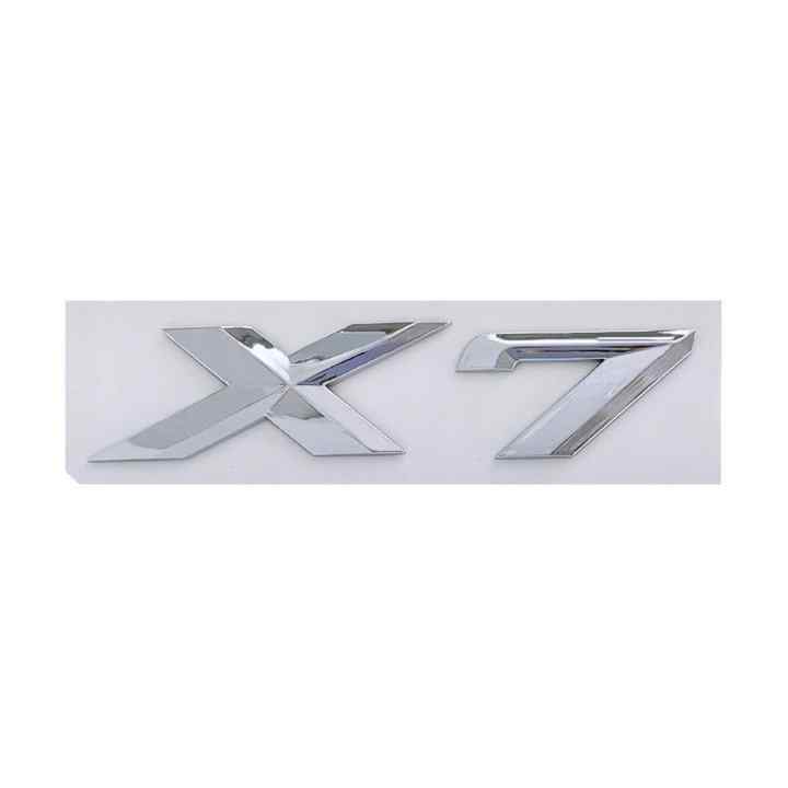 Emblema Adhesivo X7 para Maletero compatible con BMW plateado - imagen 1