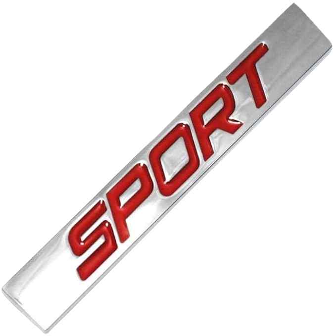 Emblema Adhesivo metálico Sport rojo - imagen 1