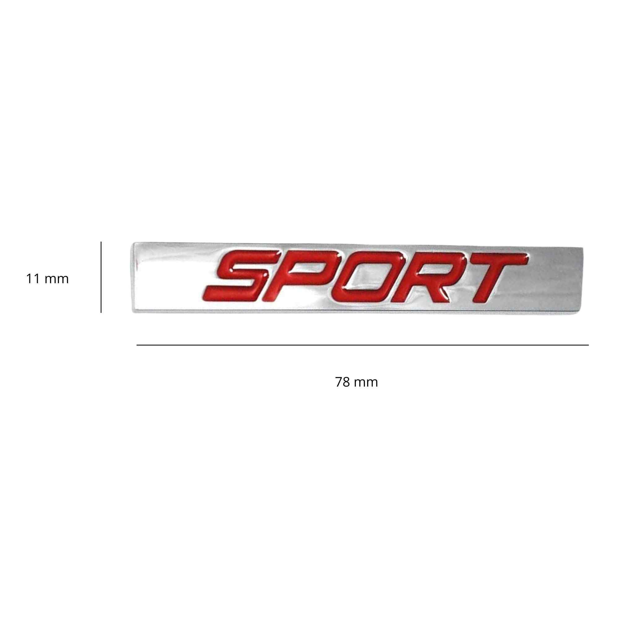 Emblema Adhesivo metálico Sport rojo - imagen 5