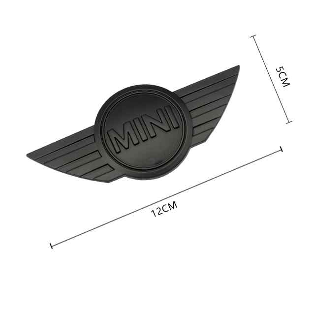 Emblema Adhesivo para capo o maletero compatible con mini negro - imagen 3