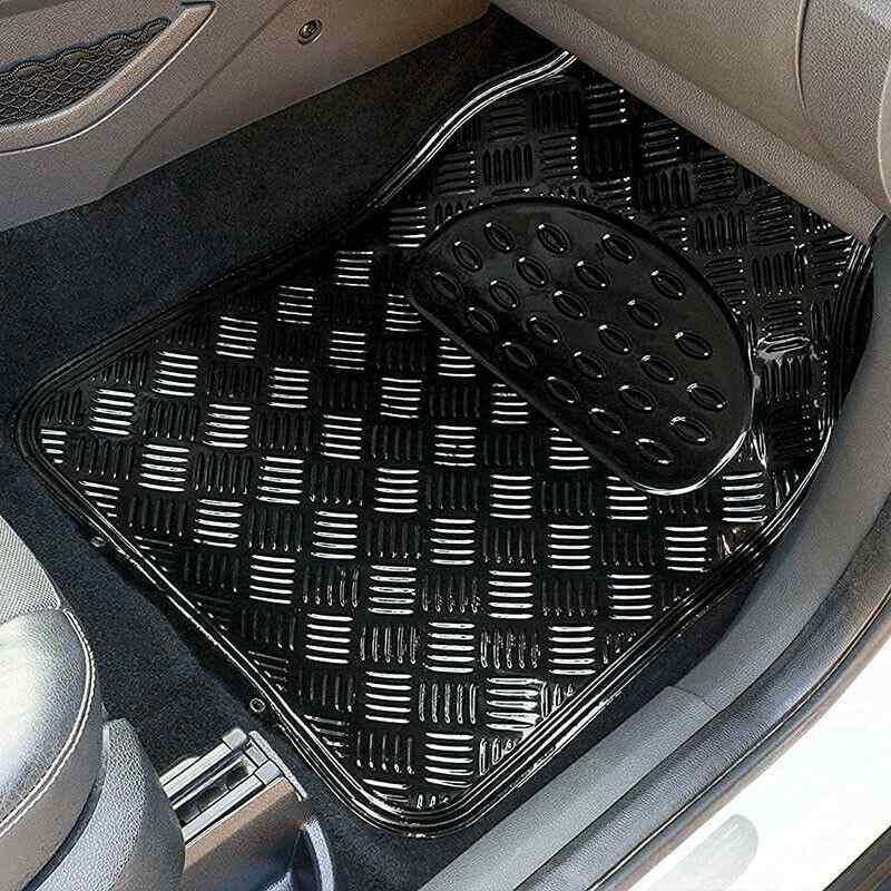Juego Alfombrillas de goma Universales para Coche carbono diseño metalico - imagen 3