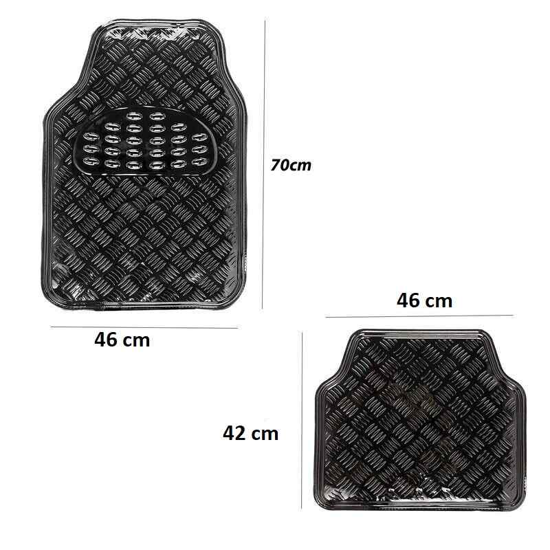 Juego Alfombrillas de goma Universales para Coche carbono diseño metalico - imagen 5