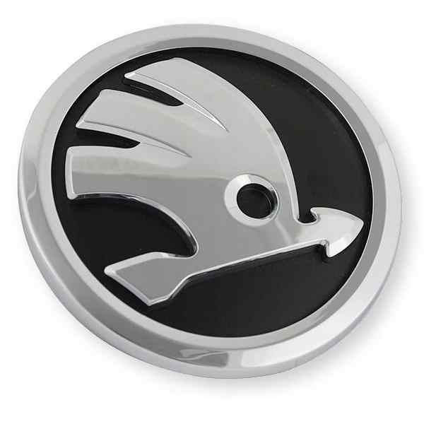 Emblema Para Capo O Trasero Compatible Con Skoda 90 Mm Negro