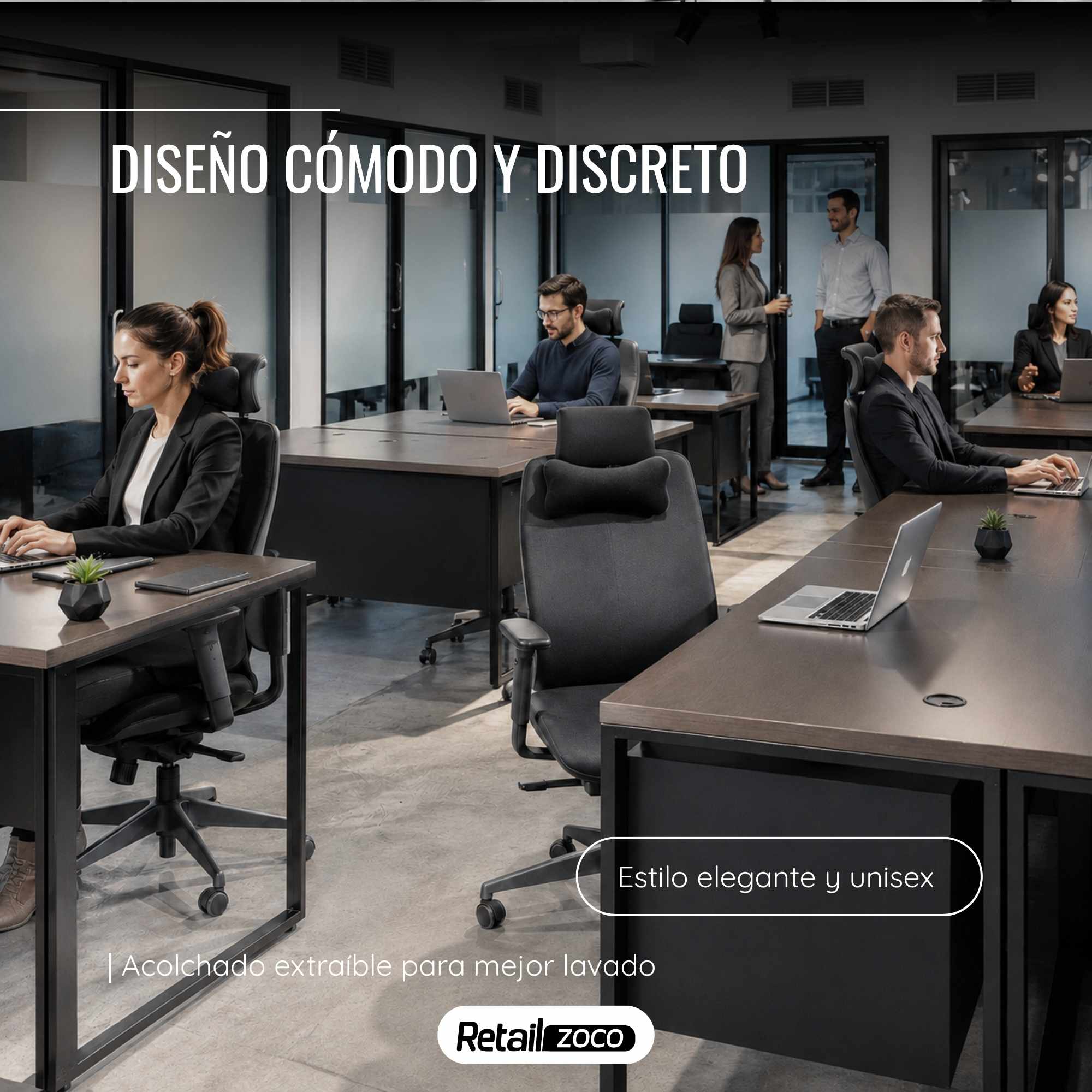 Almohadas para reposacabezas asiento del coche (2 uds) negro - imagen 6