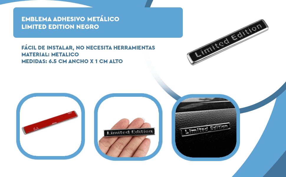 Banner - Emblema Adhesivo metálico Limited edition negro