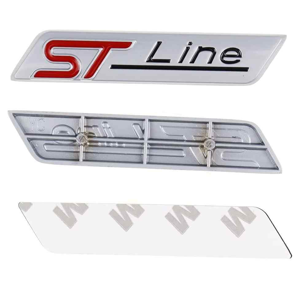 Emblema Adhesivo metálico ST Line plateado compatible con Ford - imagen 4