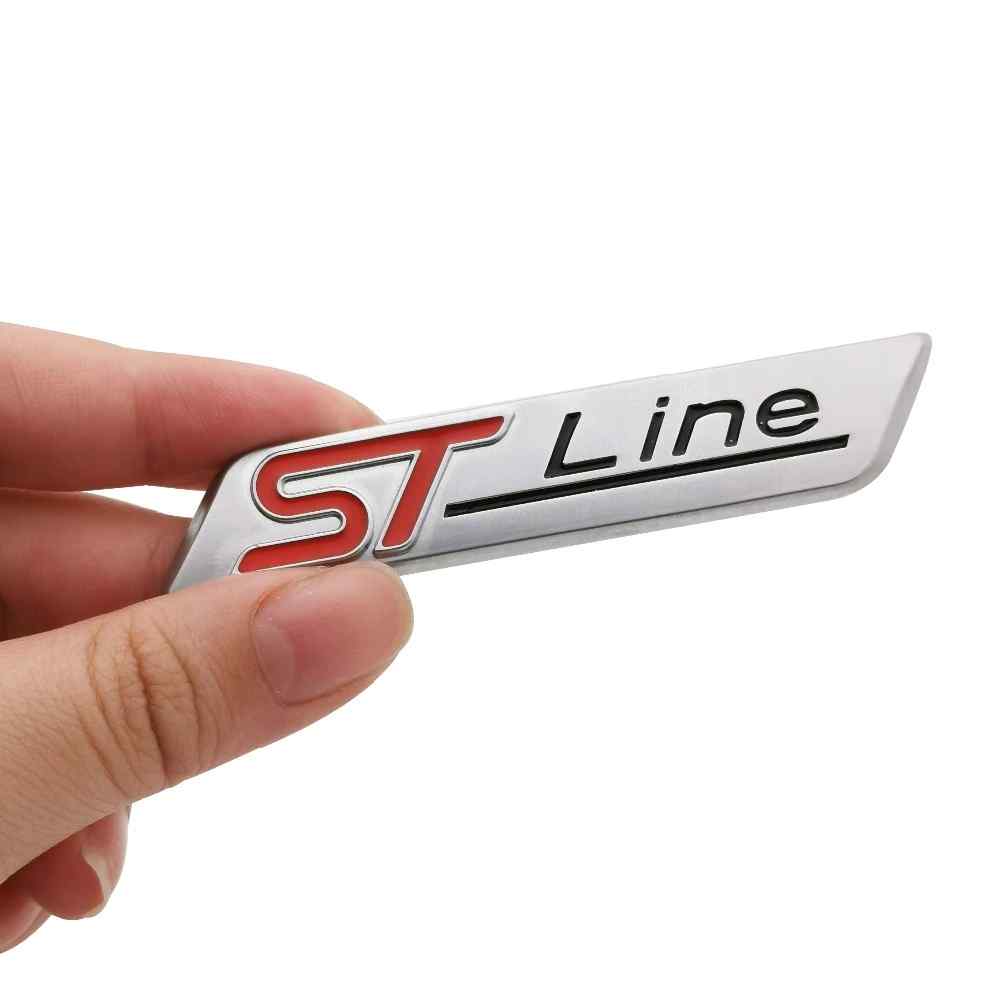 Emblema Adhesivo metálico ST Line plateado compatible con Ford - imagen 2