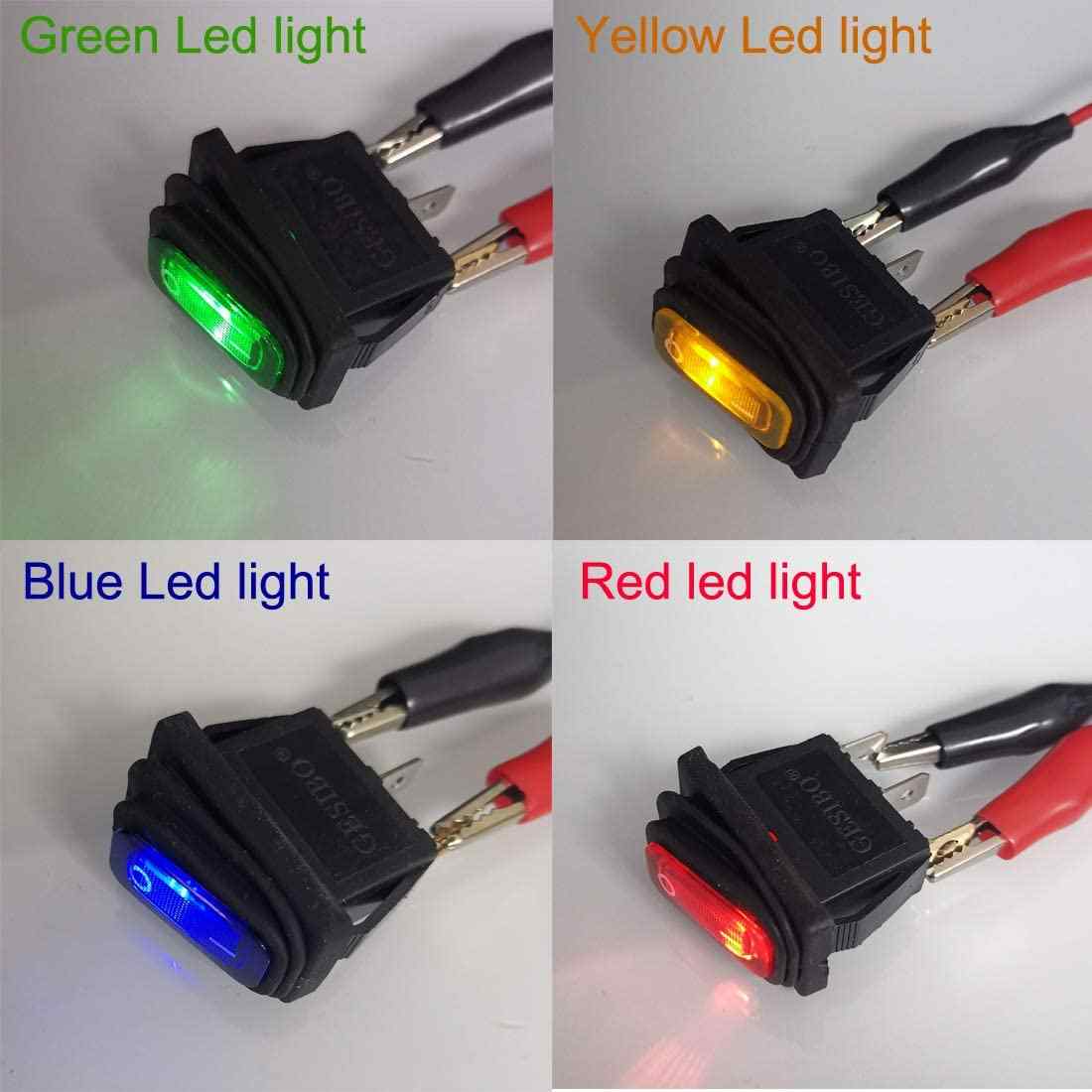 Interruptor basculante ON-OFF SPST 3 vias impermeable led Rojo 20 A - imagen 4