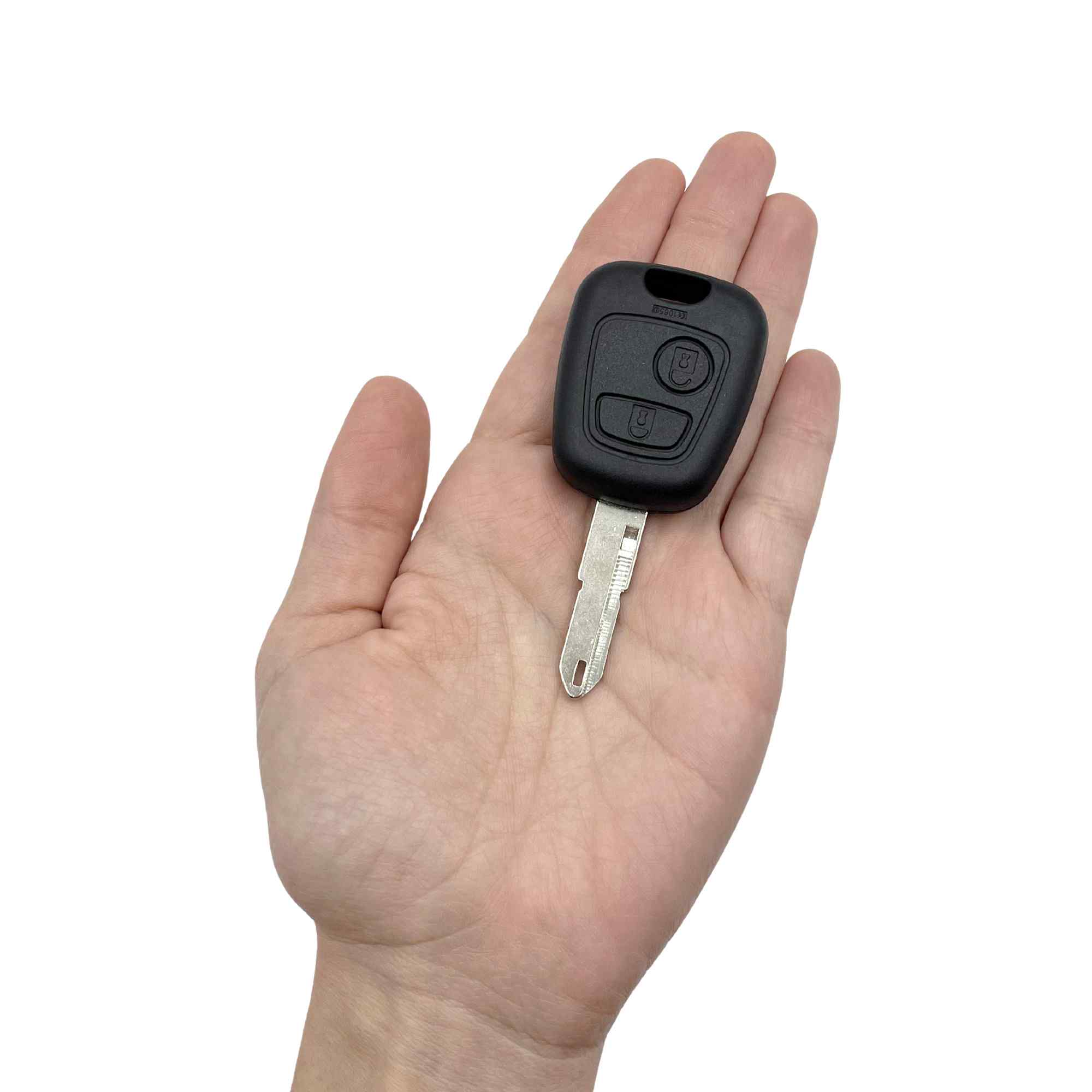 Carcasa mando llave de coche 2 botones compatible con Peugeot negro - imagen 3