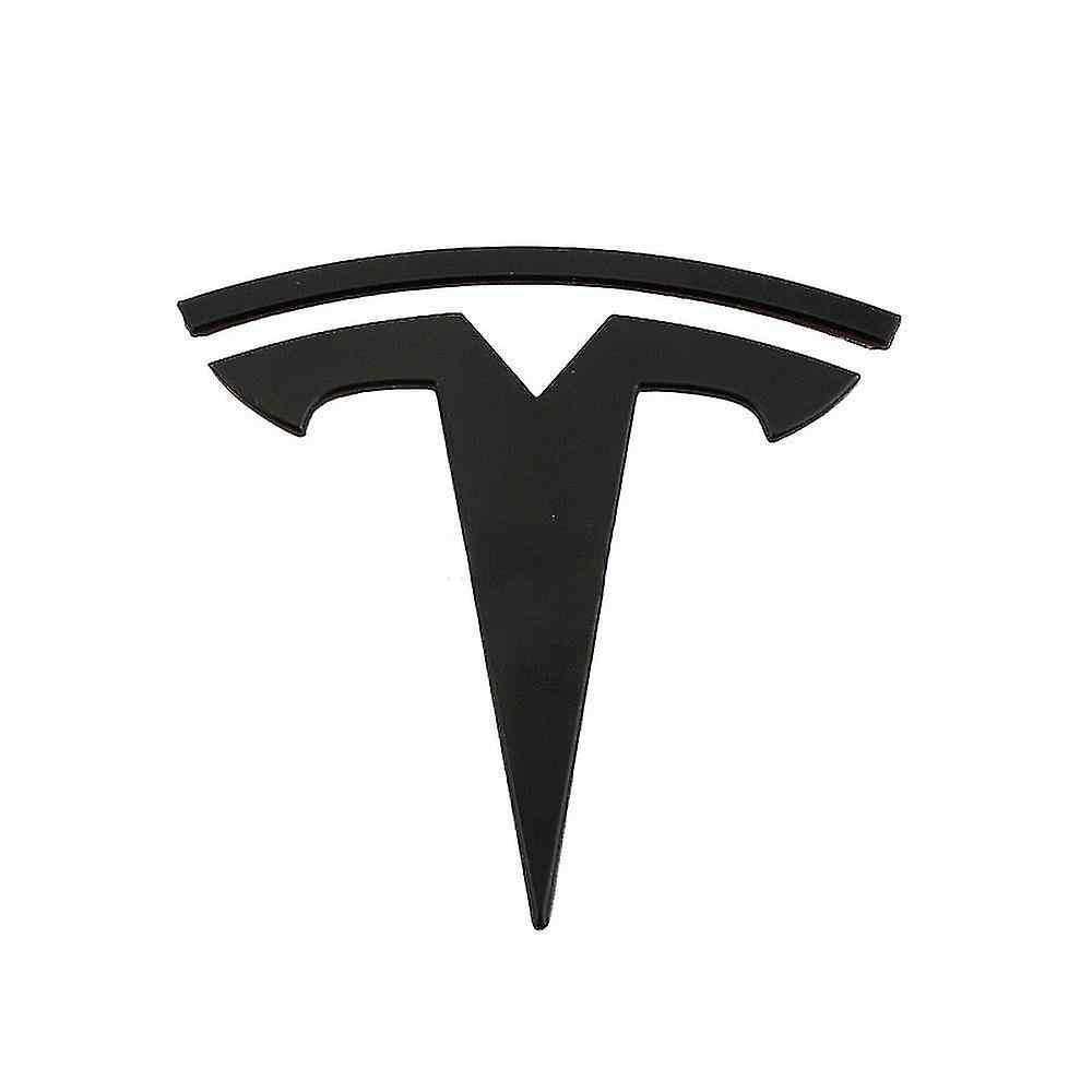 Emblema Adhesivo para capo compatible con Tesla negro mate - imagen 1