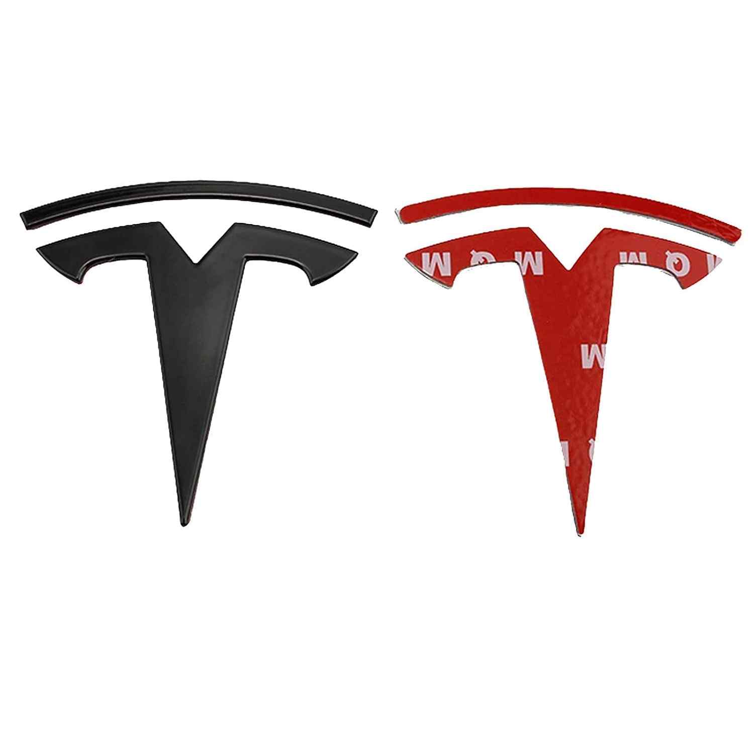 Emblema Adhesivo para capo compatible con Tesla negro mate - imagen 5