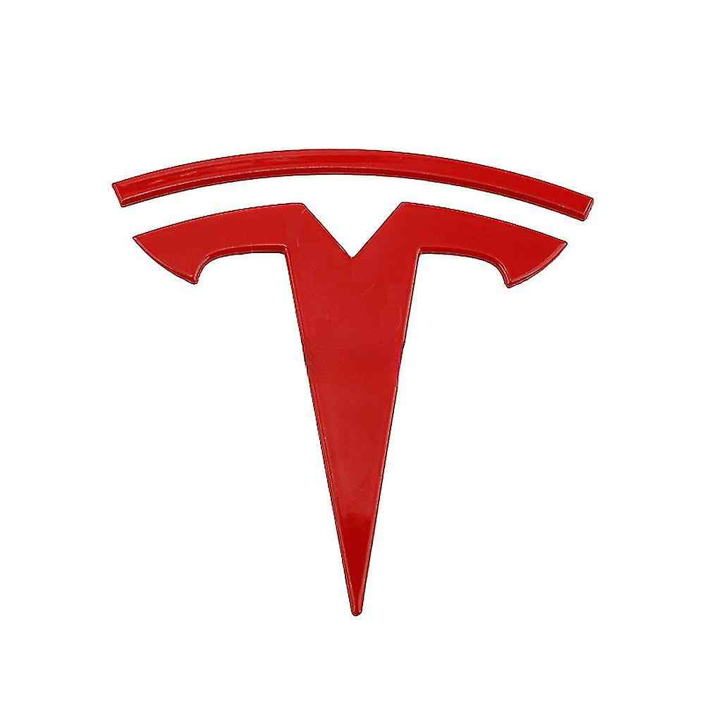 Emblema Adhesivo para trasero compatible con Tesla rojo - imagen 1