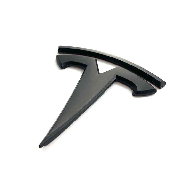 Emblema Adhesivo para trasero compatible con Tesla negro mate - imagen 1