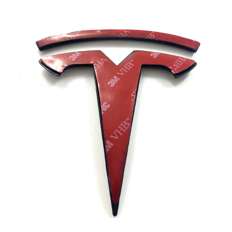 Emblema Adhesivo para trasero compatible con Tesla negro mate - imagen 2