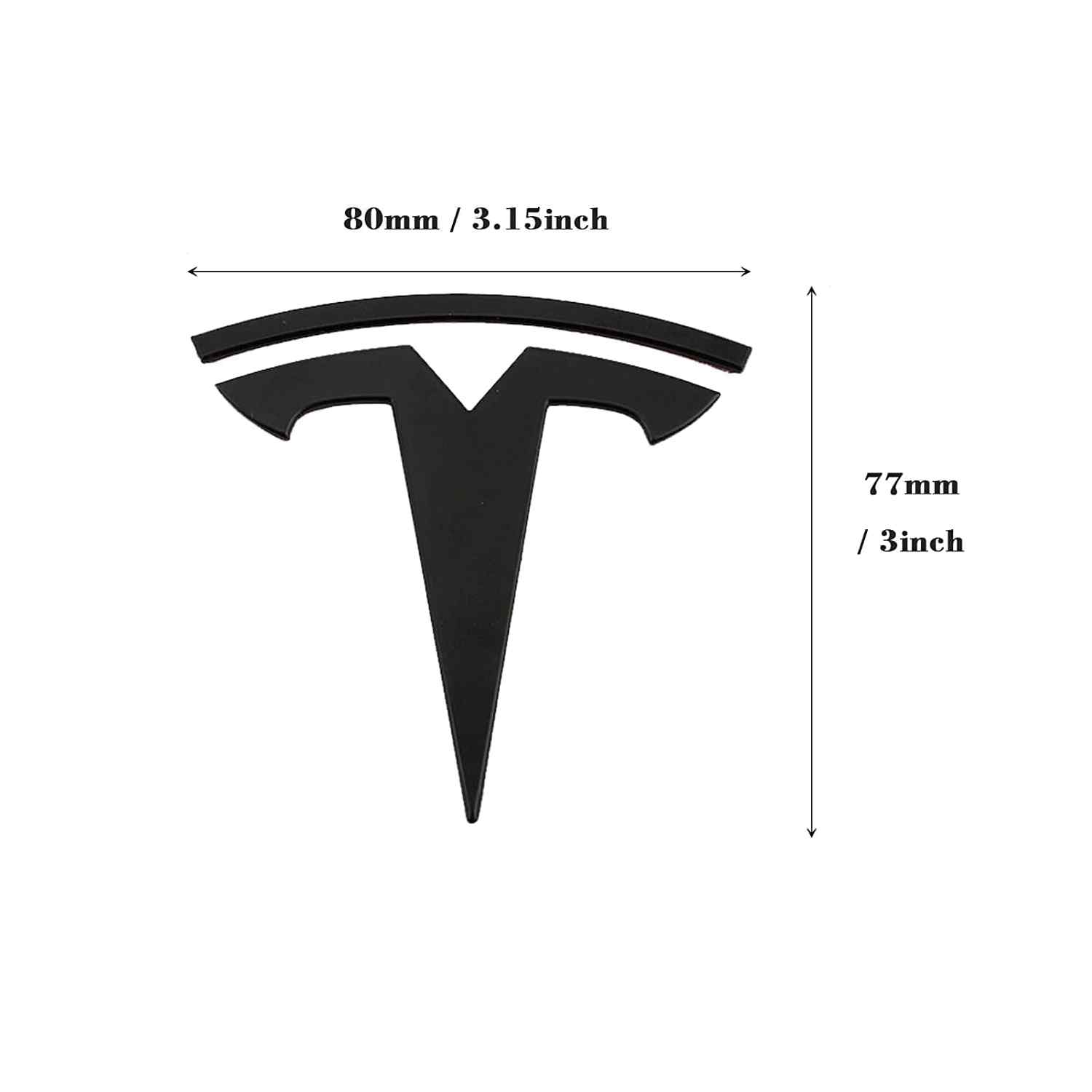 Emblema Adhesivo para trasero compatible con Tesla negro mate - imagen 5