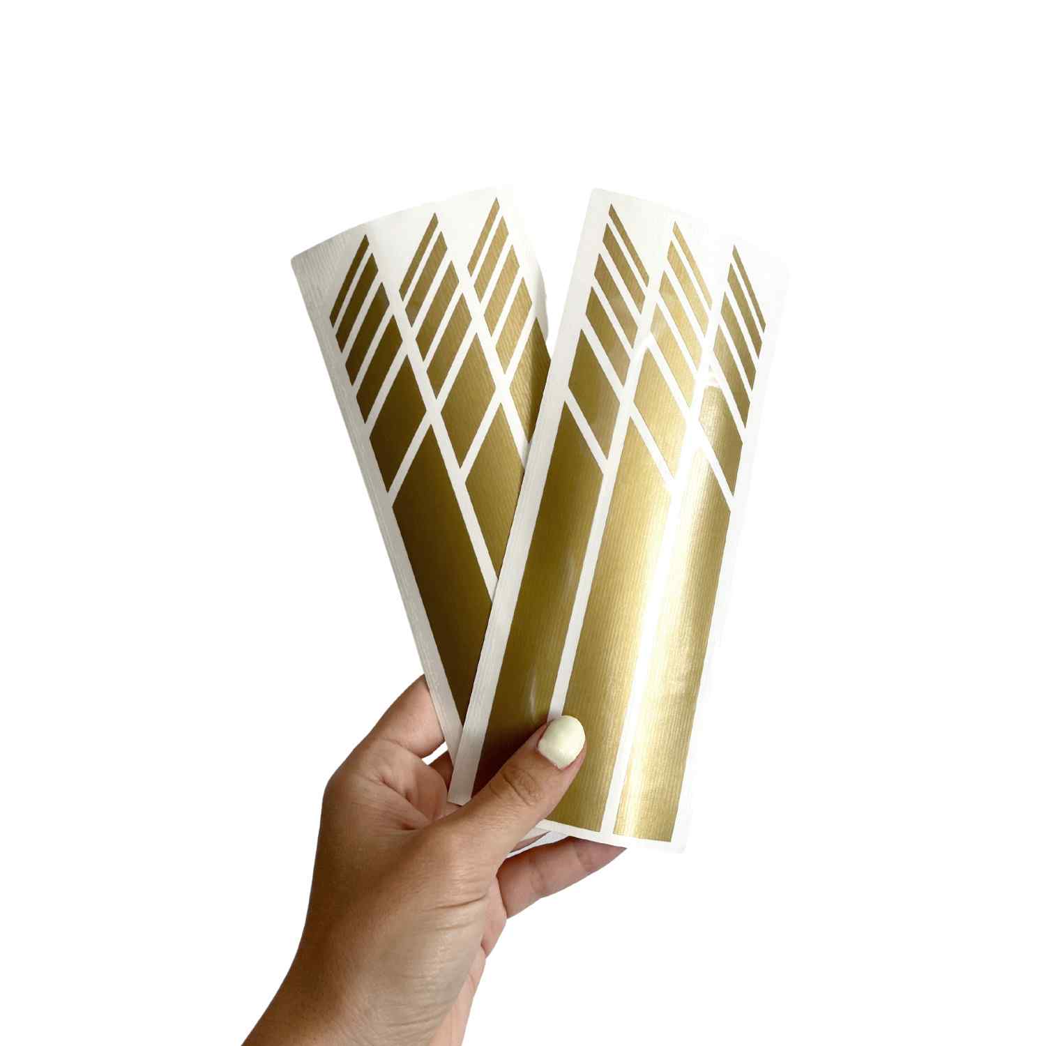 Pegatina espejo retrovisor coche diseño rayas (6 uds) dorado - imagen 4