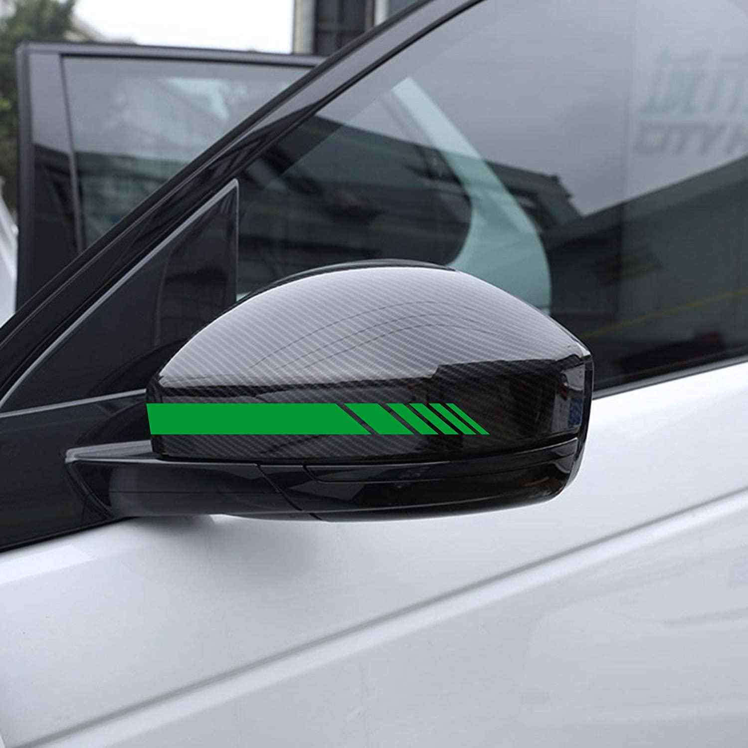 Pegatina espejo retrovisor coche diseño rayas (6 uds) verde - imagen 2