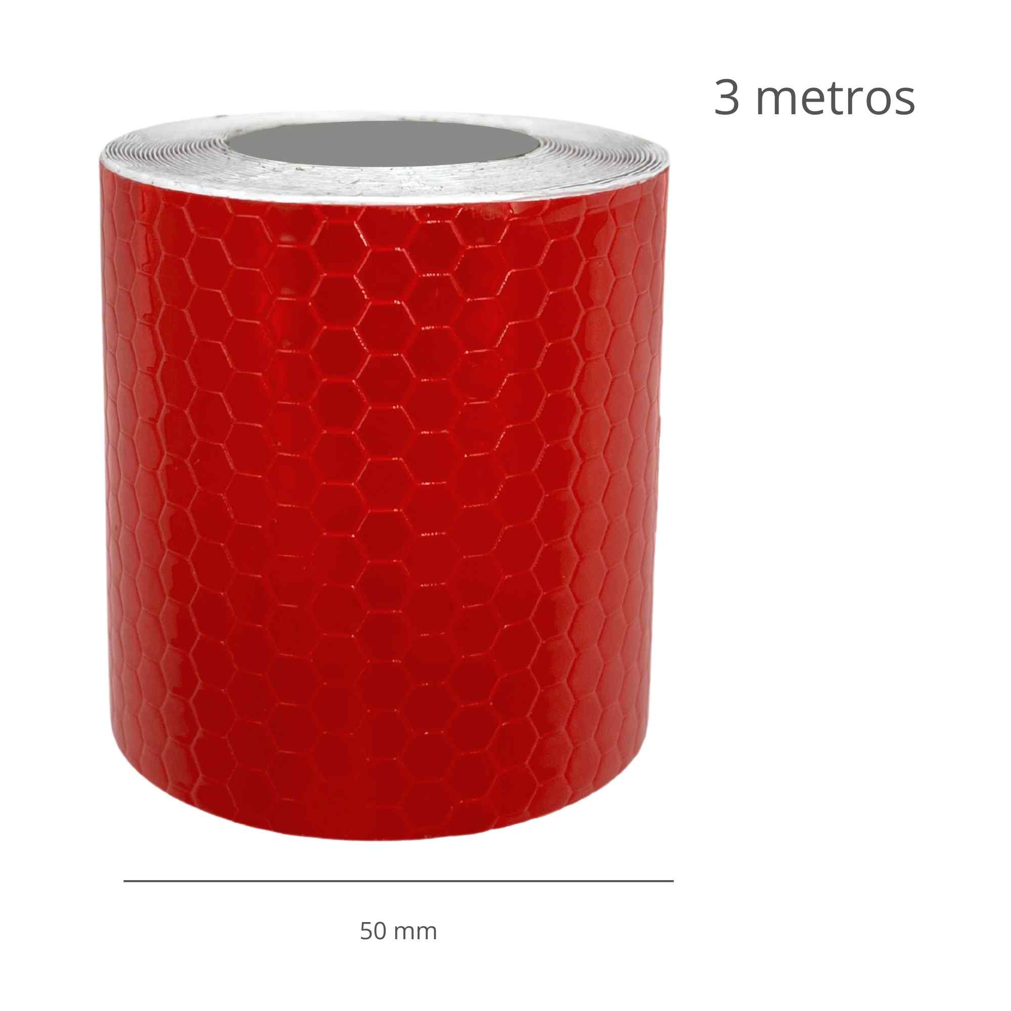 Cinta reflectante adhesiva de alta Intensidad PVC 3 metros x 5 cm rojo - imagen 5