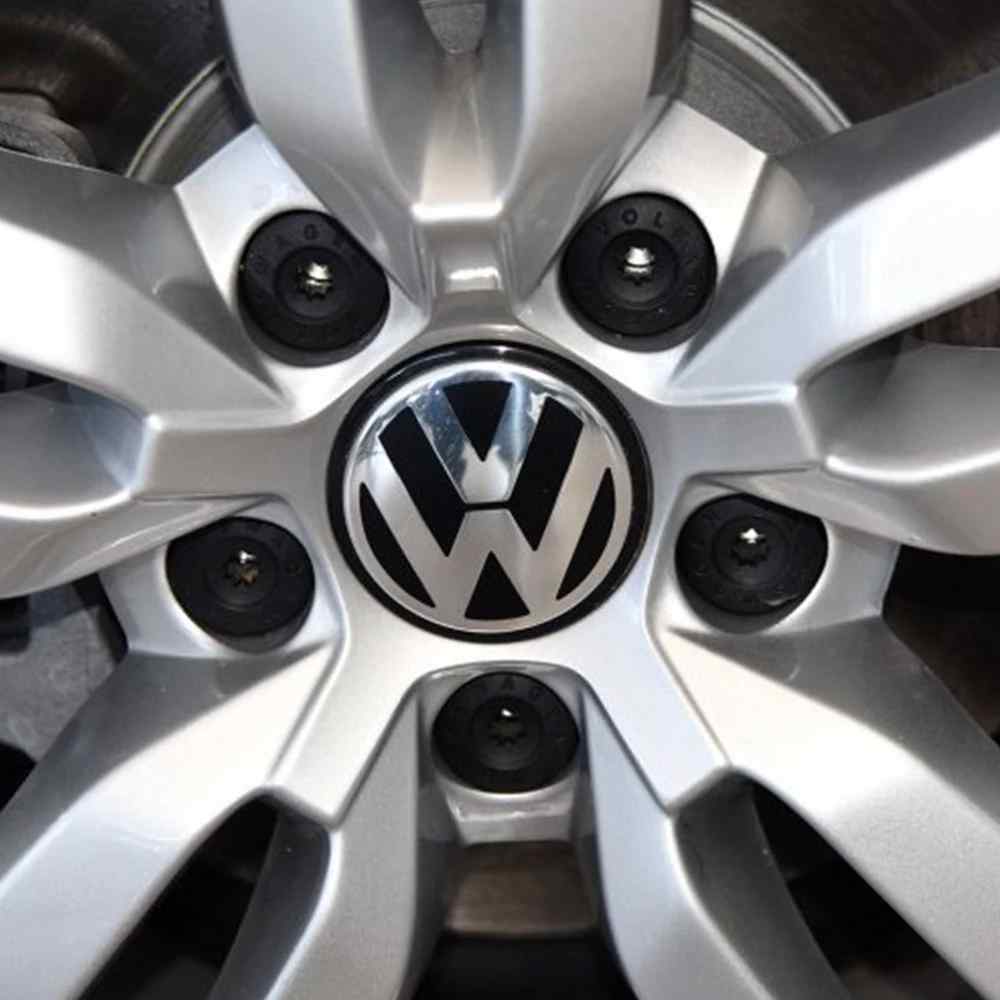 Embellecedor para llantas compatible con Volkswagen 65 mm (4 uds) negro - imagen 3