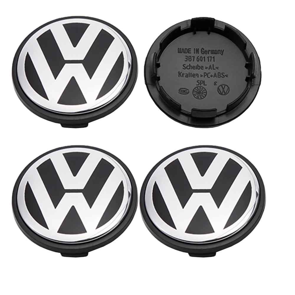 Embellecedor para llantas compatible con Volkswagen 65 mm (4 uds) negro - imagen 4