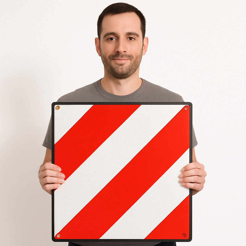 Placa V20 carga sobresaliente homologada 50 X 50 cm ABS flexible - imagen 2