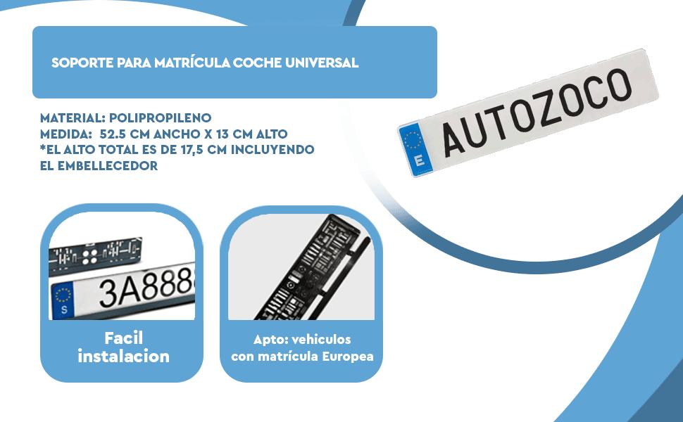 Banner - Soporte para matrícula Coche Universal